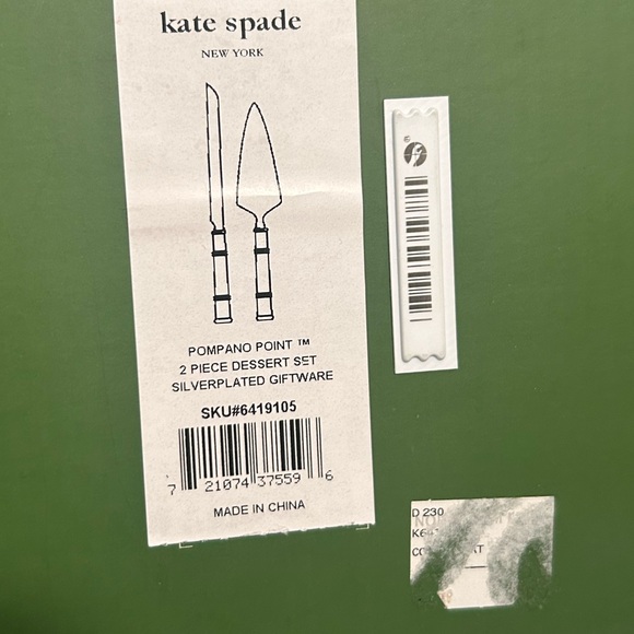 EUC Lenox Kate Spade 2 piece silver plate cake knife/server set - Picture 5 of 5